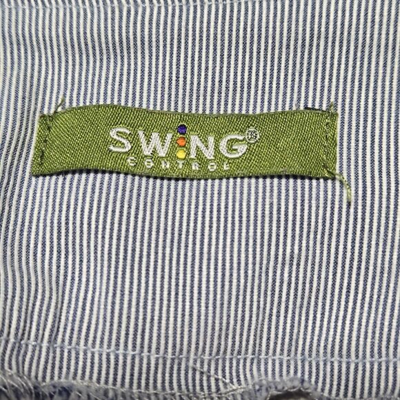 Swing Control Skirt Skort Golf Tennis Blue White Stripe 10 Waist 32 - Picture 12 of 16